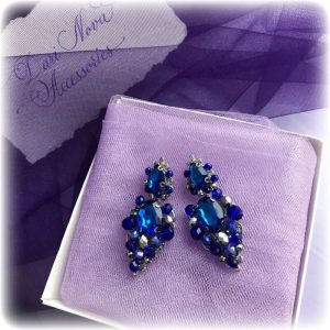 серьги из хрусталя и жемчуга