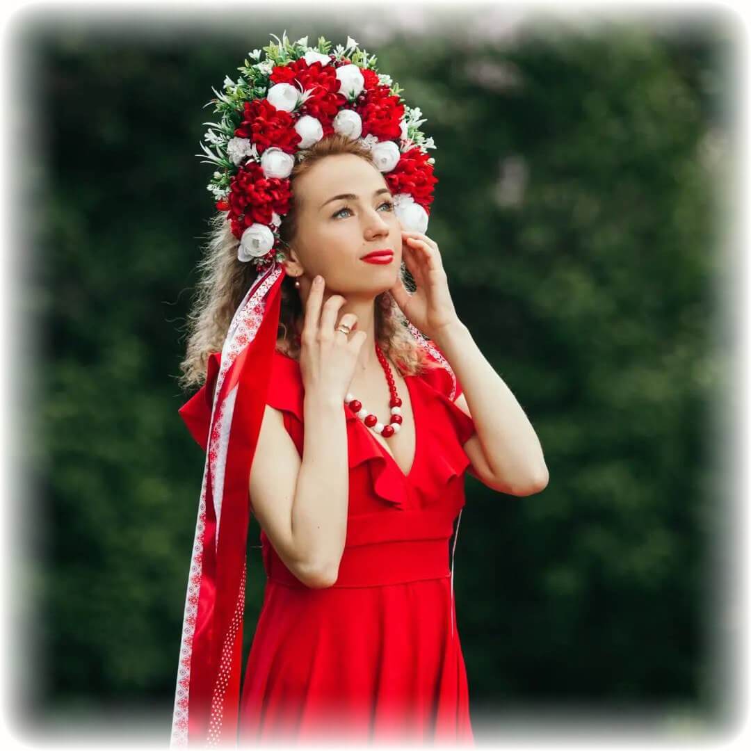купить украинский венок с лентами